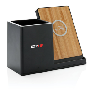 Chargeur à induction 10W en plastique et bambou certifiés Ontario