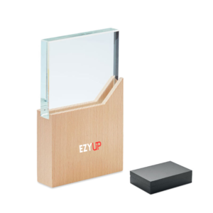 Trophée en cristal et bois de hêtre Zeal