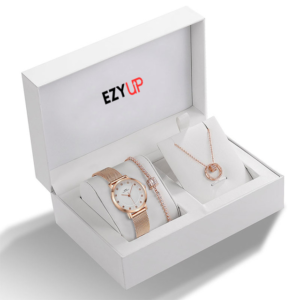 Ensemble de bijoux en argent, collier et Bracelet en cristal